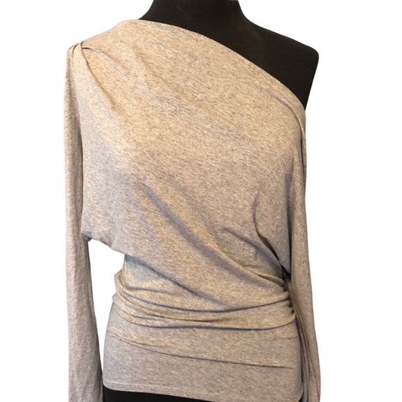 The Art of Style Uplift Off the Shoulder Top Heather Gray - Picture 1 of 4